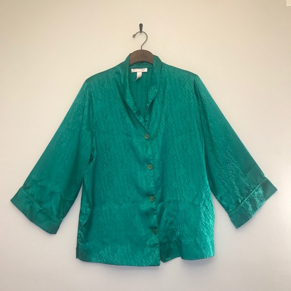 OSCAR DE LA RENTA Green Top - Picture 2 of 8